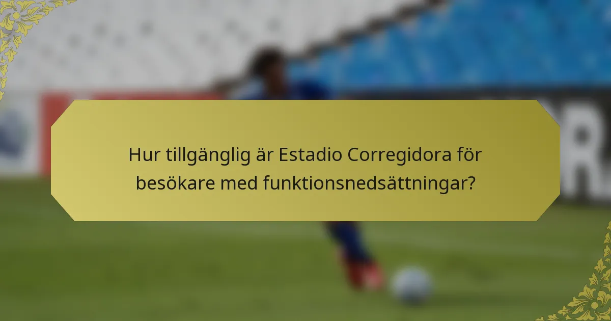 Hur tillgänglig är Estadio Corregidora för besökare med funktionsnedsättningar?