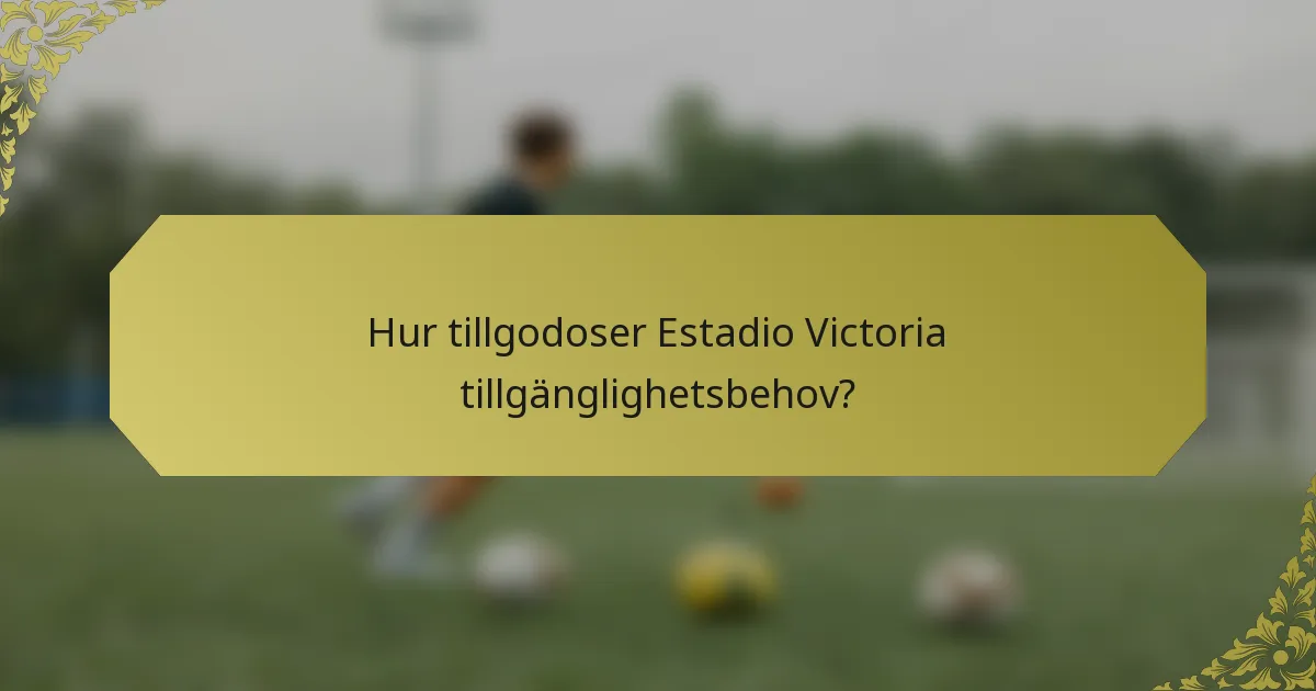 Hur tillgodoser Estadio Victoria tillgänglighetsbehov?