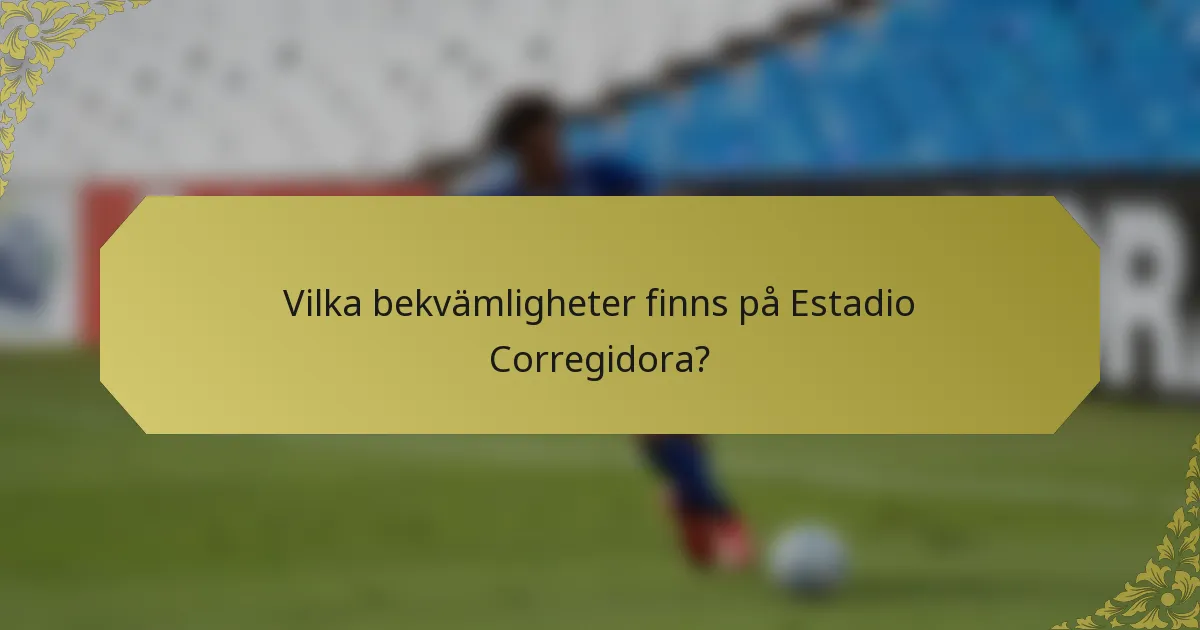 Vilka bekvämligheter finns på Estadio Corregidora?